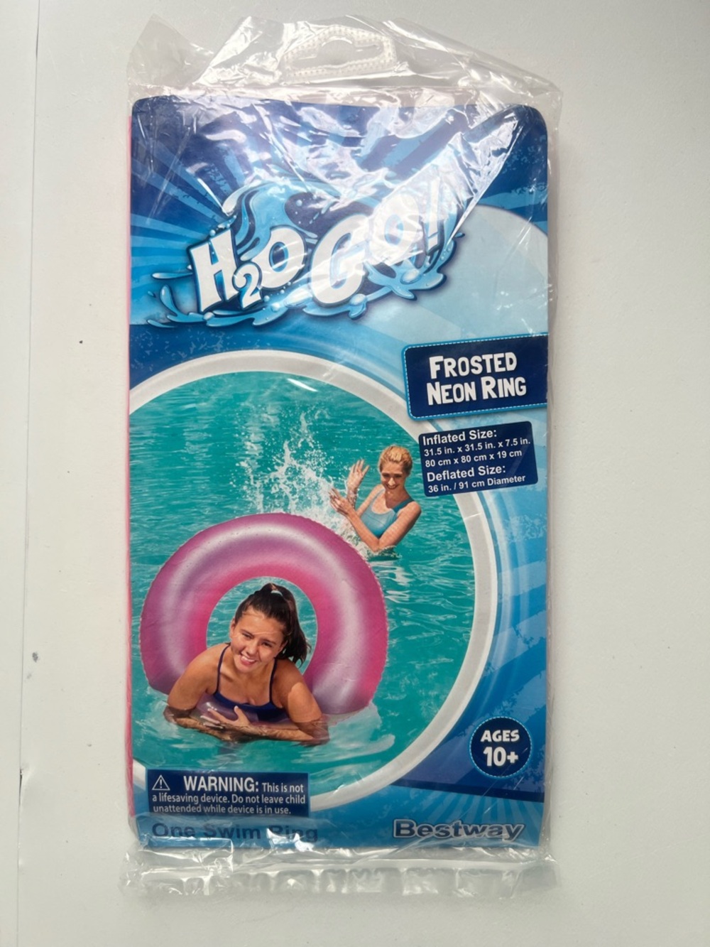 Bestway H2OGO! Frosted Neon Swim Ring, 31.5 in, Assorted